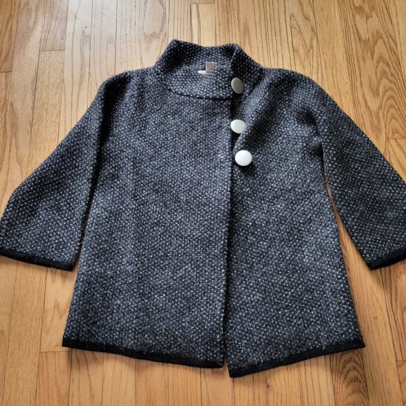 Covington Wool Asymmetrical Button Womens Cardigan Sweater - Picture 2 of 5